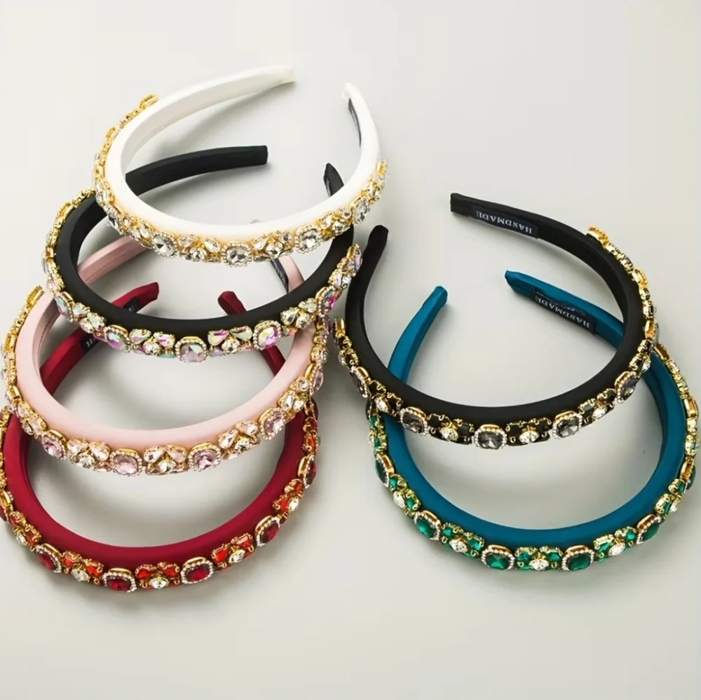 Rhinestone Headband, Red  NEW